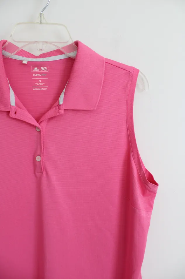 Adidas Pink Athletic Polo Tank XL Adidas Earrings