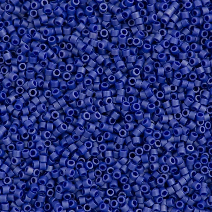 DB0361 Metallic Sapphire Matted Miyuki Delica 110 Peppy Beads Earrings