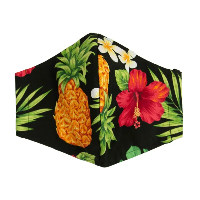 Earrings Hawaiian Print Adult Fashion Face Mask ROYALHAWNCREAT