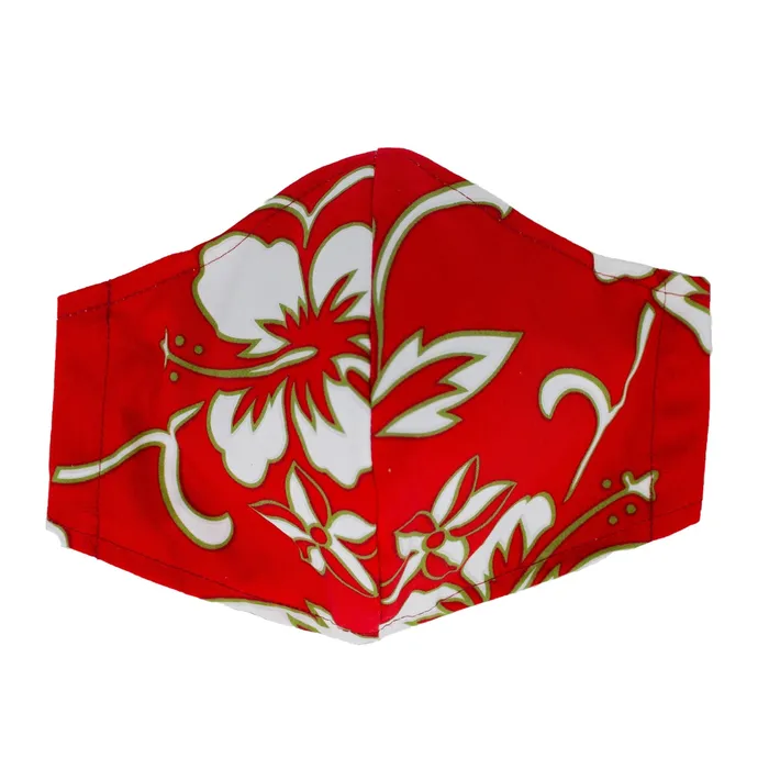 Earrings Hawaiian Print Adult Fashion Face Mask ROYALHAWNCREAT