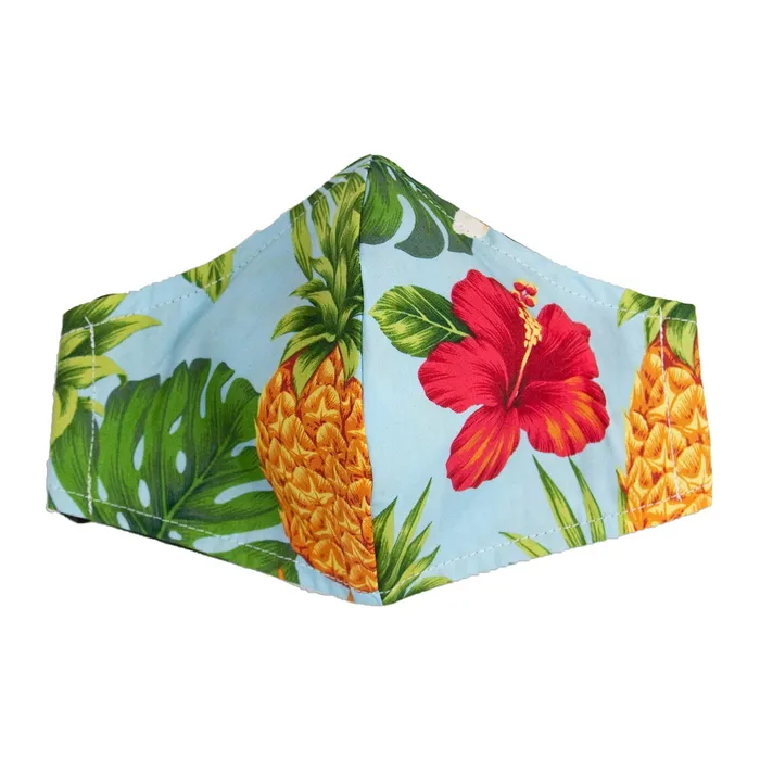 Earrings Hawaiian Print Adult Fashion Face Mask ROYALHAWNCREAT