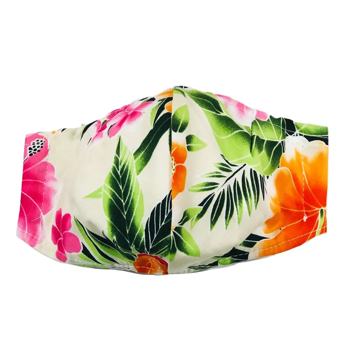 Earrings Hawaiian Print Adult Fashion Face Mask ROYALHAWNCREAT