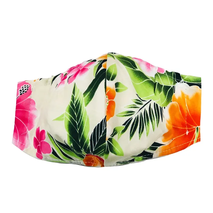 Earrings Hawaiian Print Adult Fashion Face Mask ROYALHAWNCREAT