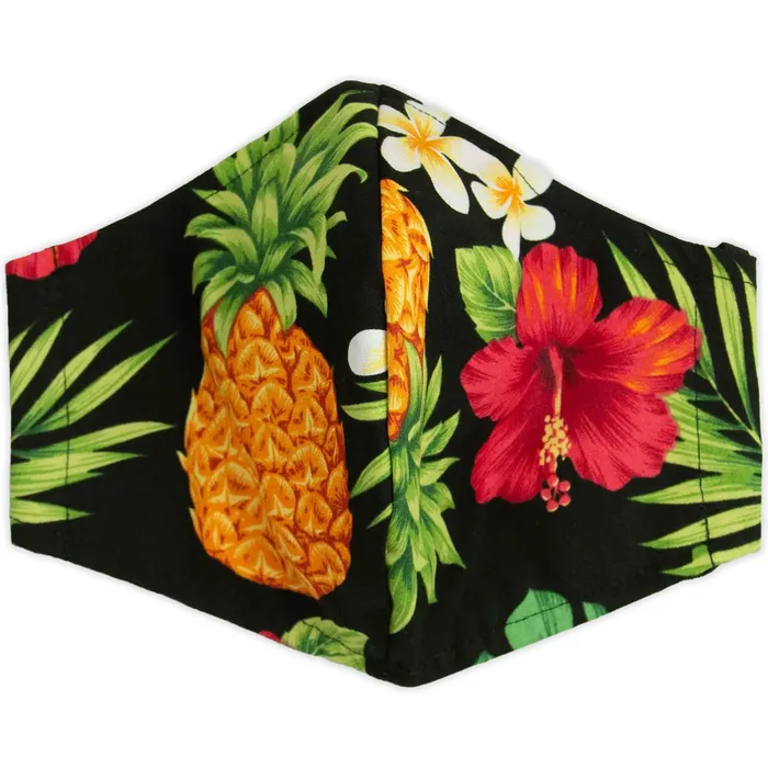 Earrings Hawaiian Print Adult Fashion Face Mask ROYALHAWNCREAT