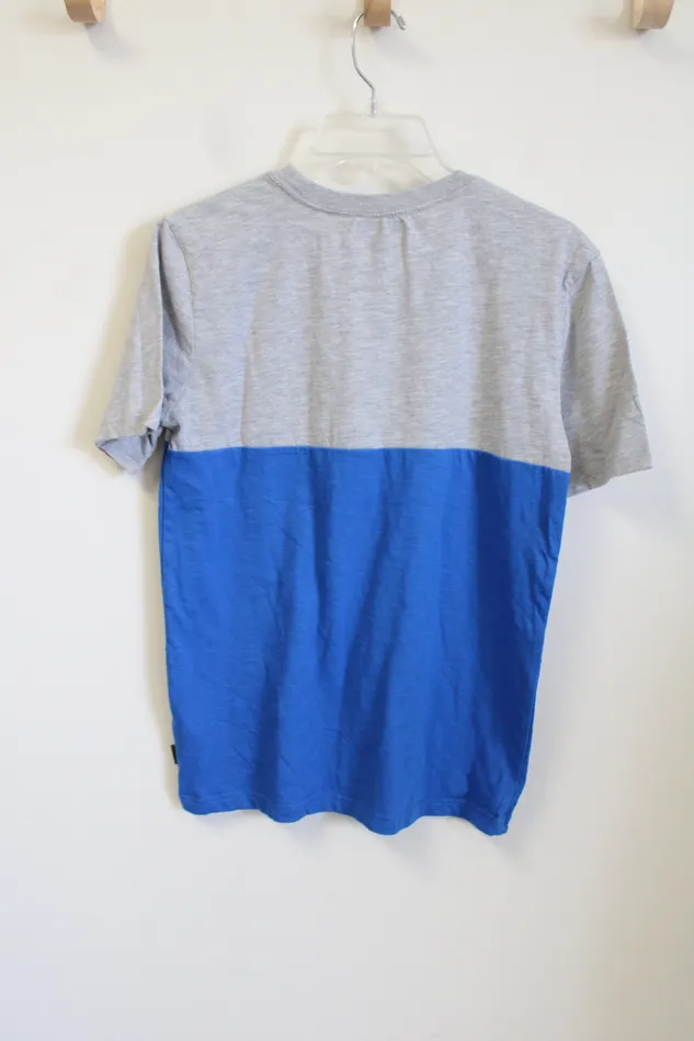 Eddie Bauer Eddie Bauer Blue Gray Color Blocked Tee 1416 Rings
