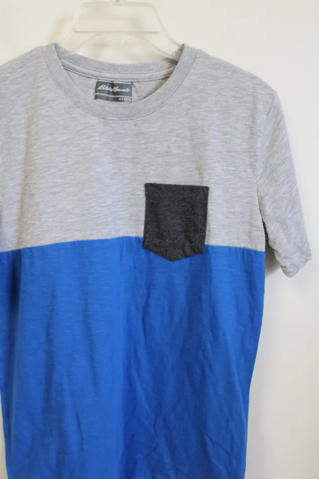 Eddie Bauer Eddie Bauer Blue Gray Color Blocked Tee 1416 Rings