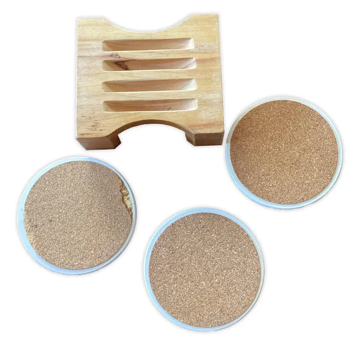 ISLANDERGRP Rings Tribal Honu Coaster Set with Holder 4Piece