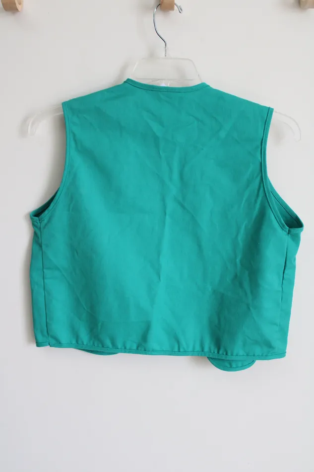 Necklaces Vintage Girl Scouts Vest Green With Patches And Pins XL Girl Scouts