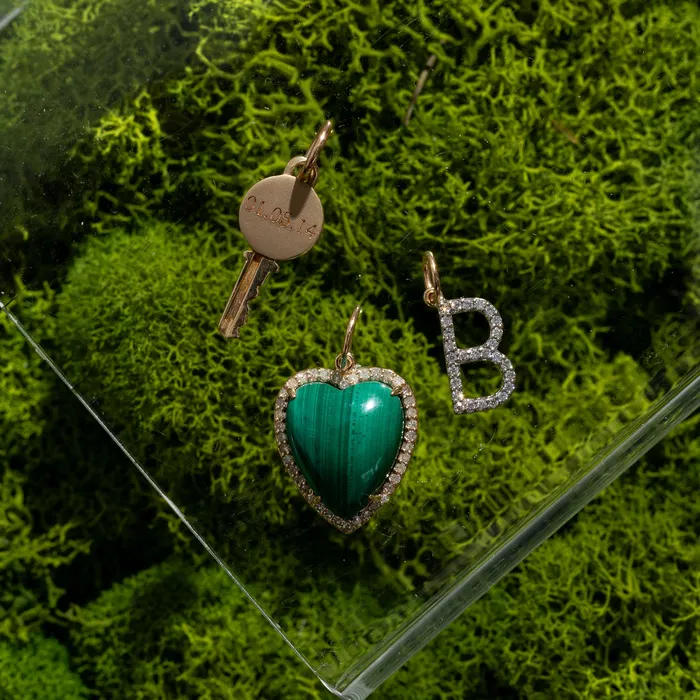 RACHEL LYNN CHICAGO Charm Necklaces Diamond B Letter Charm
