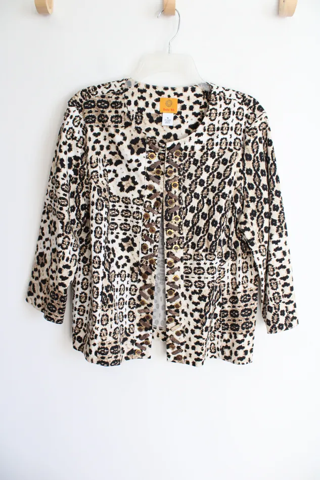 Ruby Rd Leopard Print Cotton Jacket 16 Ruby Rd Earrings