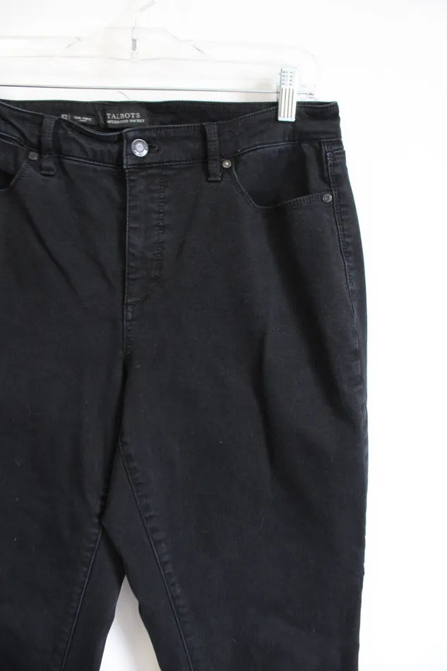 Talbots Slim Ankle Curvy Black Jeans 12 Talbots Rings