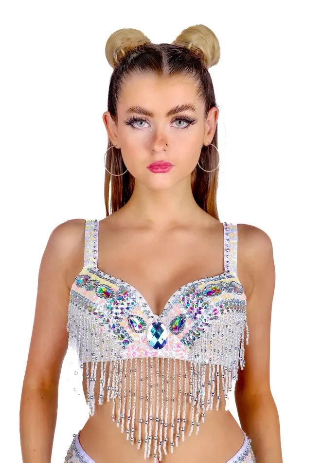 Aura Meadow Carnival Bra Top THE LUMI SHOP Earrings