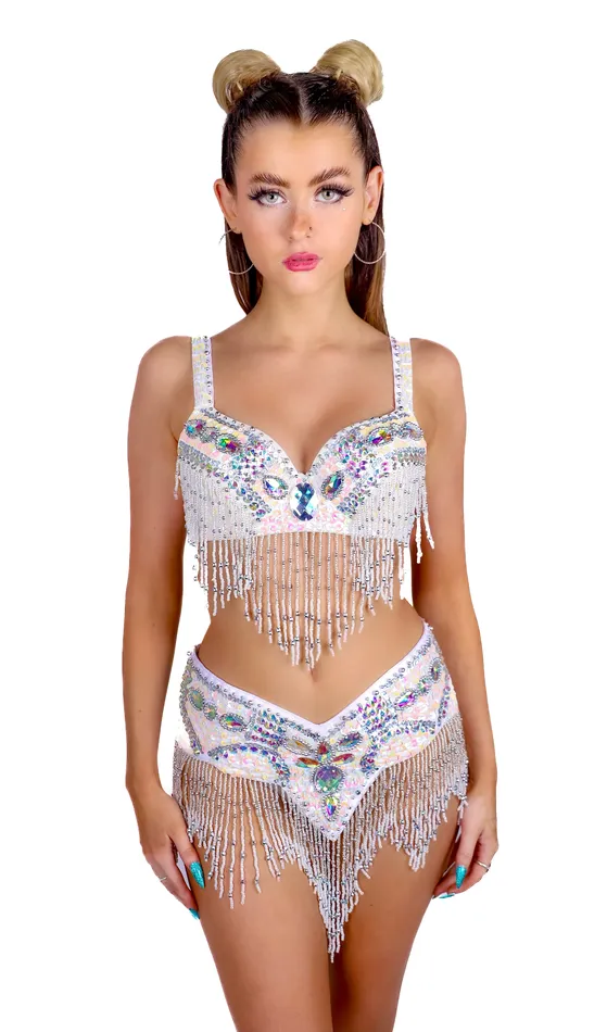 Aura Meadow Carnival Bra Top THE LUMI SHOP Earrings