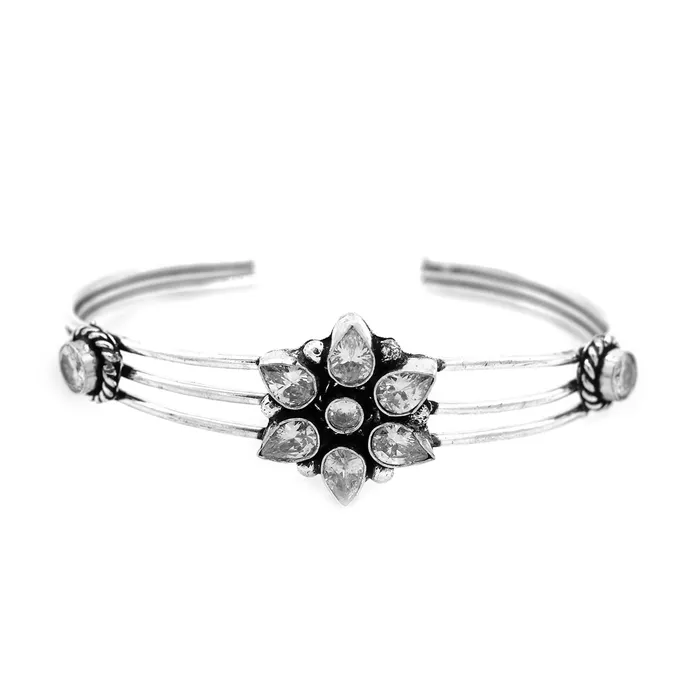 Dhatri White Silver Oxidized Bracelet Teejh Bracelets Dhatri White Silver Oxidized Bracelet Teejh Bracelets