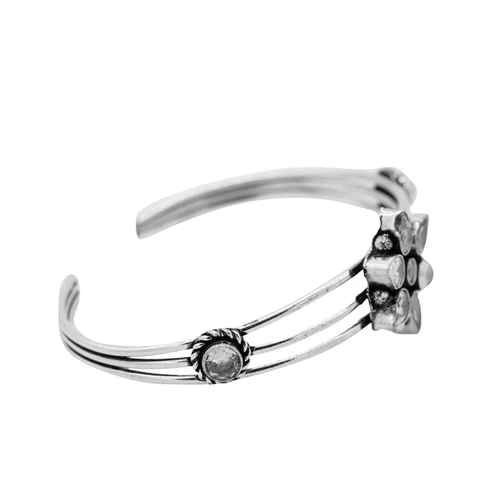 Dhatri White Silver Oxidized Bracelet Teejh Bracelets Dhatri White Silver Oxidized Bracelet Teejh Bracelets
