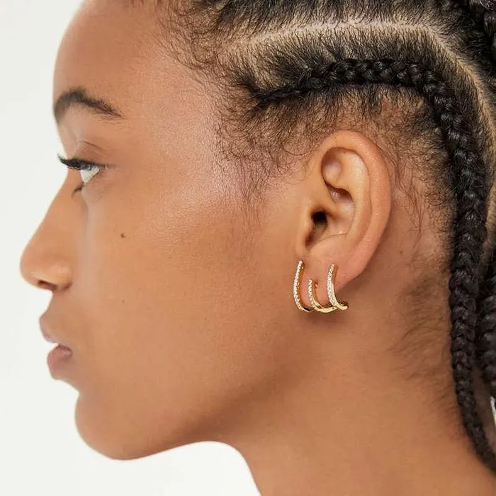 Ellie Vail Earrings Cubic Zirconia Climber Earring
