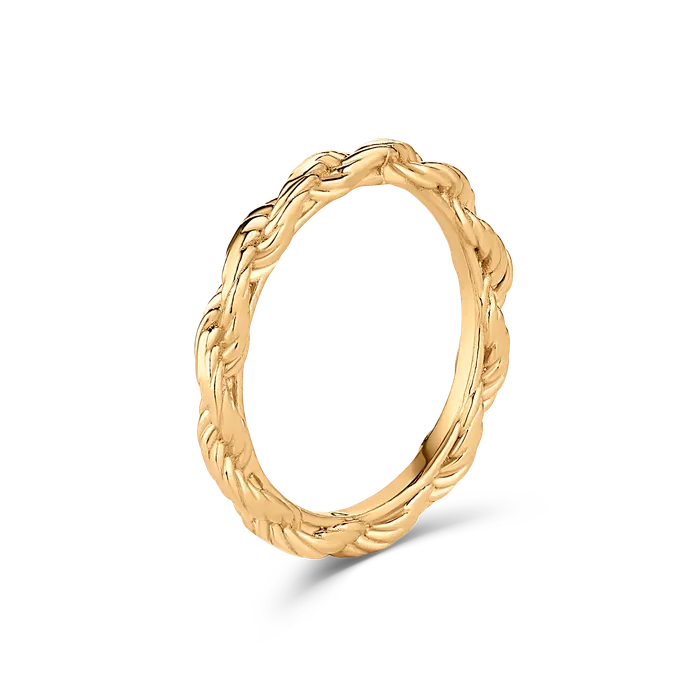 Florence Rings Rope Ring Gold Vermeil