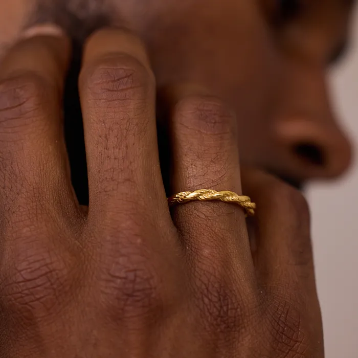 Florence Rings Rope Ring Gold Vermeil Florence Rings Rope Ring Gold Vermeil
