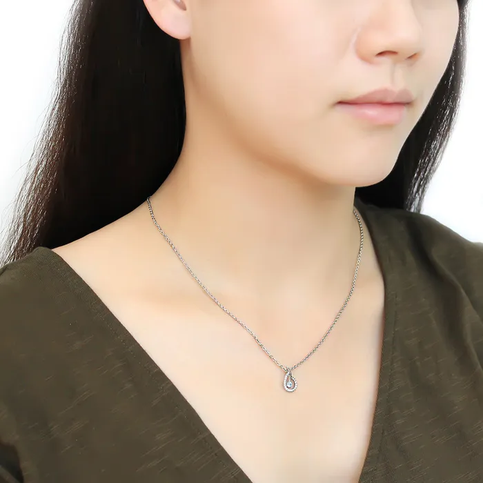 Green Necklaces CJ090 Wholesale Womens Stainless Steel AAA Grade CZ Sea Blue Chain Pendant Green Necklaces CJ090 Wholesale Womens Stainless Steel AAA Grade CZ Sea Blue Chain Pendant