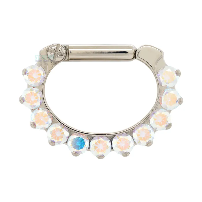 Odyssey Clicker 5 with Faceted Gems 14 ga 516 post longer Industrial Strength IS Necklaces Odyssey Clicker 5 with Faceted Gems 14 ga 516 post longer Industrial Strength IS Necklaces
