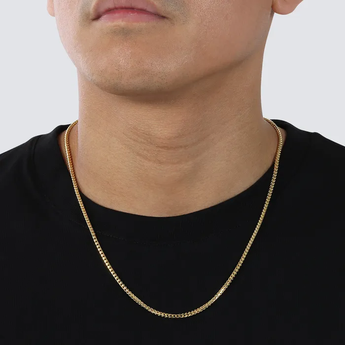Saints Gold Co Rings 25MM Franco Chain Diamond Cut