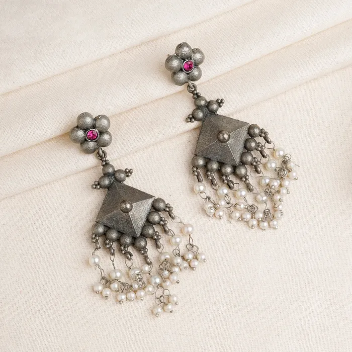 Teejh Earrings Malar Oxidised Earring