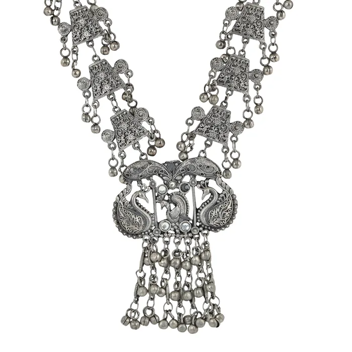Teejh Necklaces Teejh Siddhi Silver Oxidised Necklace Teejh Necklaces Teejh Siddhi Silver Oxidised Necklace