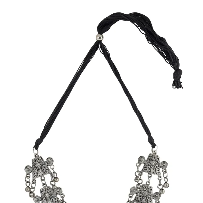 Teejh Necklaces Teejh Siddhi Silver Oxidised Necklace Teejh Necklaces Teejh Siddhi Silver Oxidised Necklace