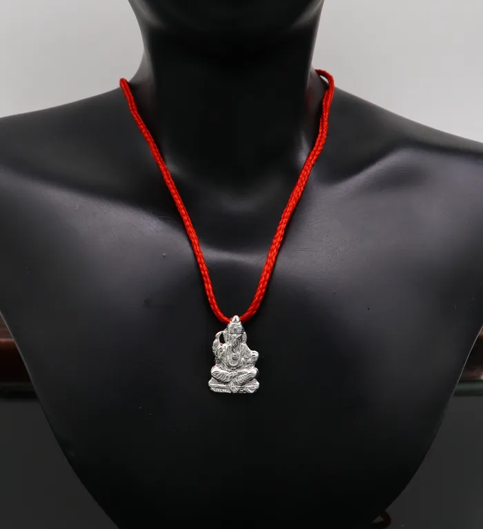 925 sterling silver customized idol Ganesha design stylish pedant fabulous pendant unisex jewelry from India unique fancy jewelry ssp425 TRIBAL ORNAMENTS Necklaces