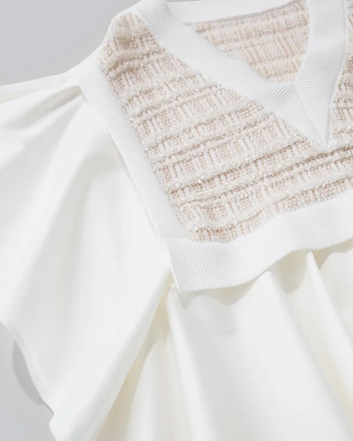 ADEAM Linen Beige Kagura Knit Top Earrings ADEAM Linen Beige Kagura Knit Top Earrings