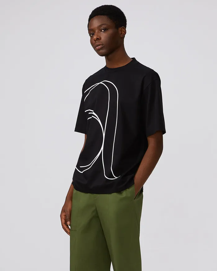 Black Logo TShirt ADEAM Rings