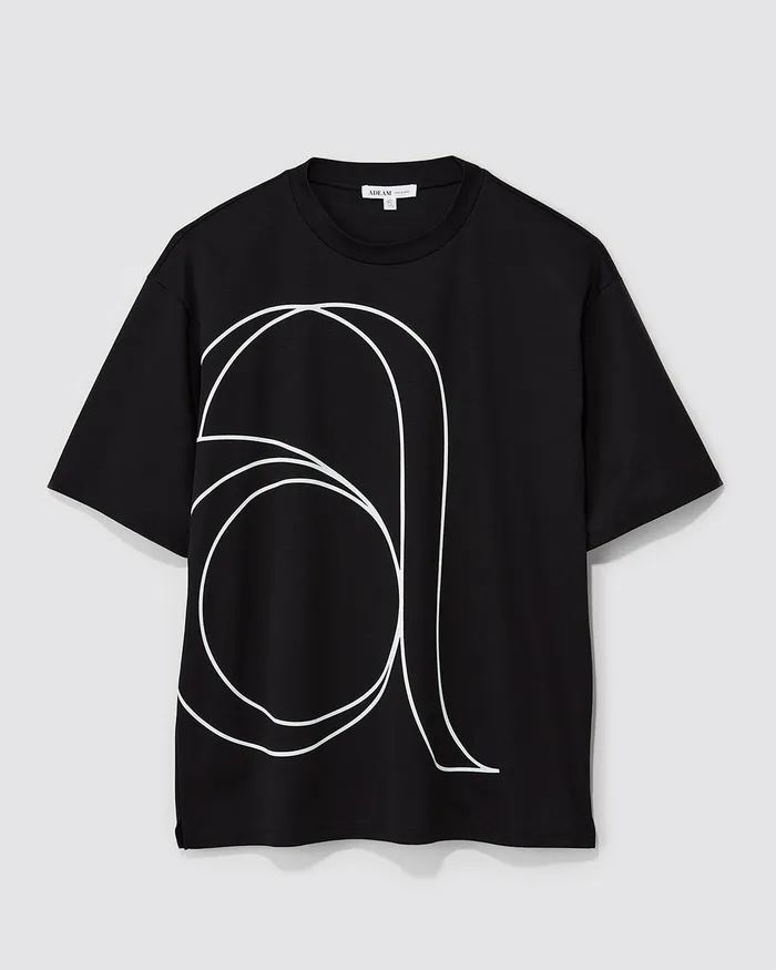 Black Logo TShirt ADEAM Rings