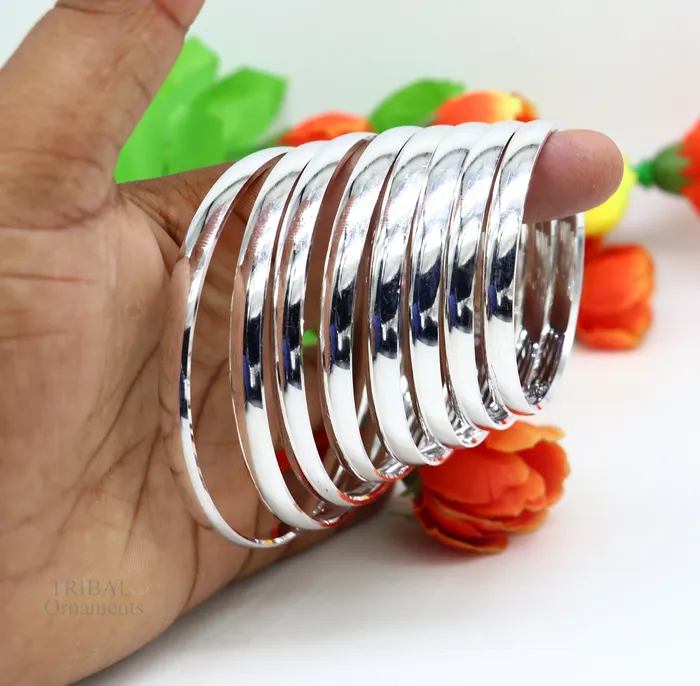 Bracelets TRIBAL ORNAMENTS Solid 925 sterling silver handmade punjabi sikha bangle bracelet kada all sized mens or girls bangle kada daily use jewelry nsk468 Bracelets TRIBAL ORNAMENTS Solid 925 sterling silver handmade punjabi sikha bangle bracelet kada all sized mens or girls bangle kada daily use jewelry nsk468