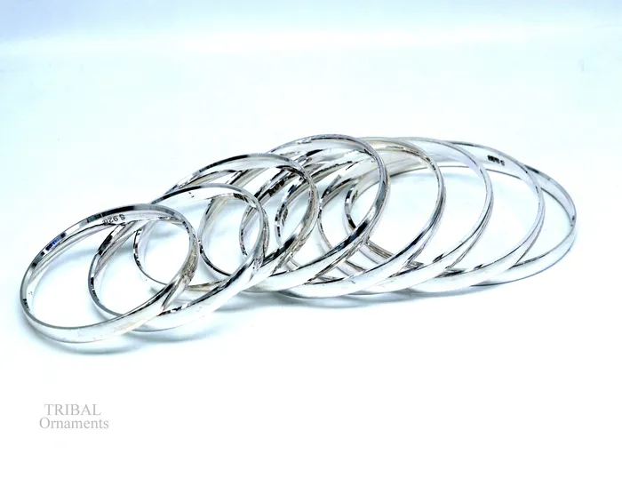 Bracelets TRIBAL ORNAMENTS Solid 925 sterling silver handmade punjabi sikha bangle bracelet kada all sized mens or girls bangle kada daily use jewelry nsk468