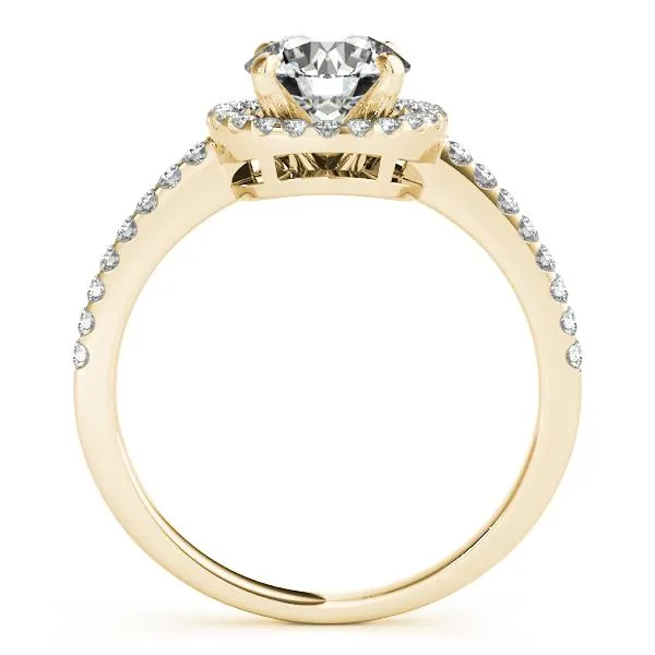 Fire Brilliance Rings Auden Round Center Stone Halo Engagement Ring