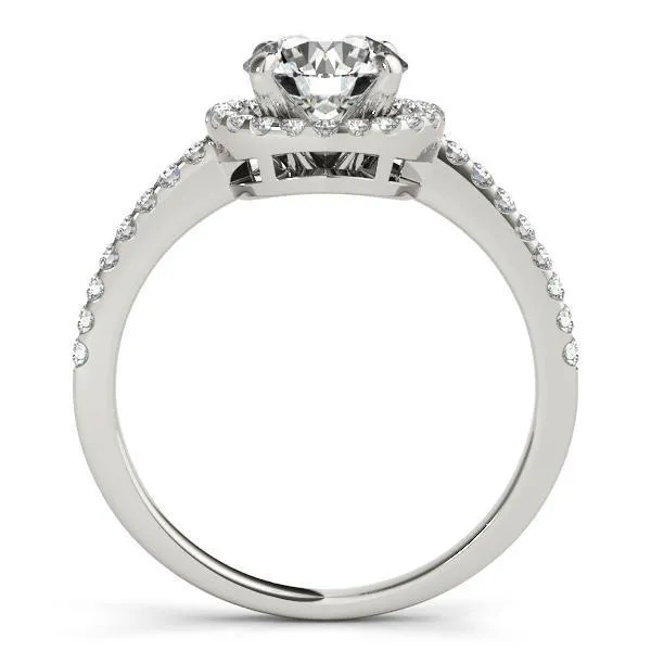 Fire Brilliance Rings Auden Round Center Stone Halo Engagement Ring