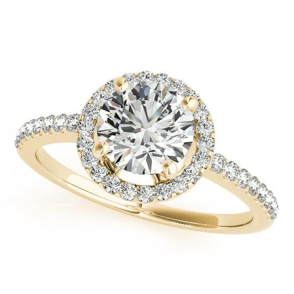 Fire Brilliance Rings Auden Round Center Stone Halo Engagement Ring