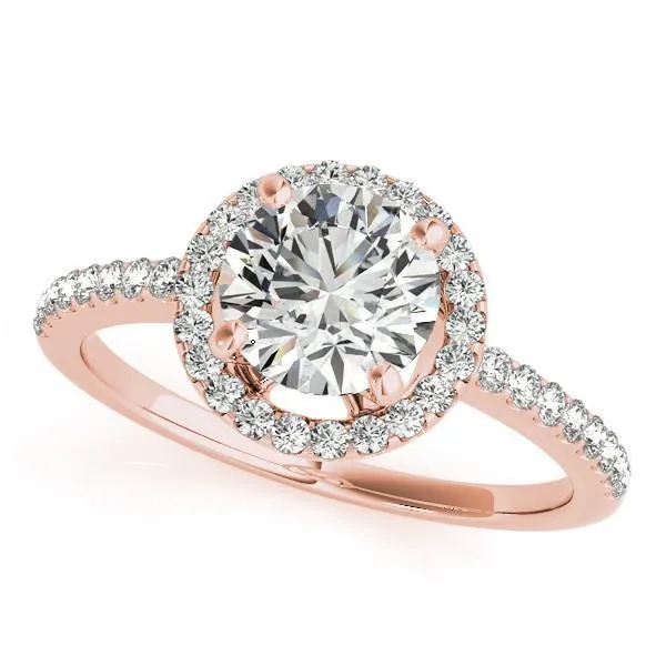 Fire Brilliance Rings Auden Round Center Stone Halo Engagement Ring
