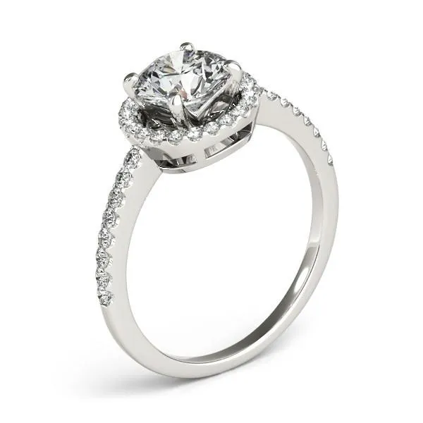 Fire Brilliance Rings Auden Round Center Stone Halo Engagement Ring