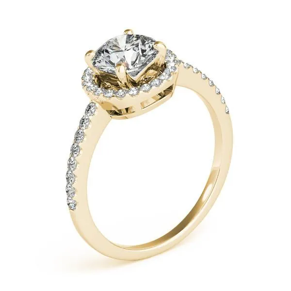 Fire Brilliance Rings Auden Round Center Stone Halo Engagement Ring
