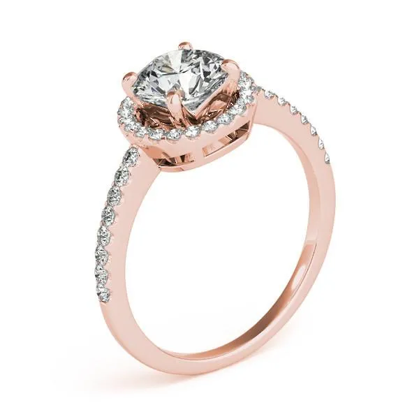 Fire Brilliance Rings Auden Round Center Stone Halo Engagement Ring