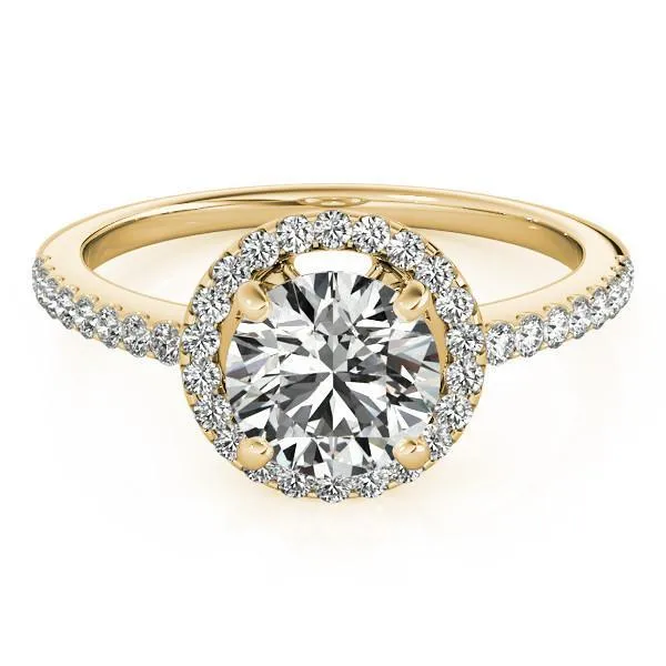 Fire Brilliance Rings Auden Round Center Stone Halo Engagement Ring