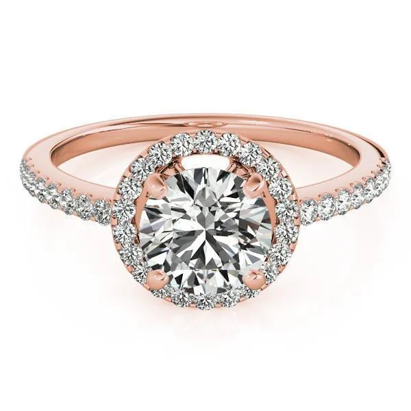 Fire Brilliance Rings Auden Round Center Stone Halo Engagement Ring