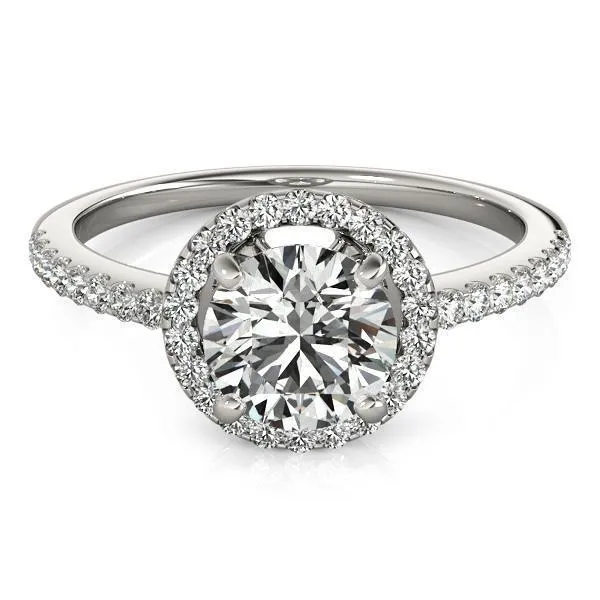 Fire Brilliance Rings Auden Round Center Stone Halo Engagement Ring