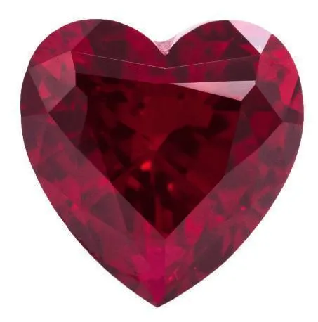 FIRE BRILLIANCE Rings Chatham LabGrown Heart Ruby Stone Size