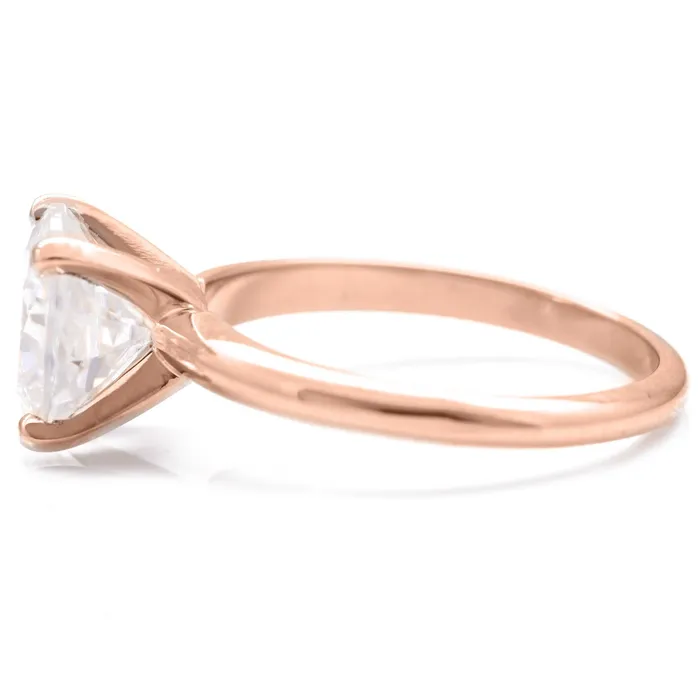 Fire Brilliance Rings Oval Center Stone 4 Prongs FANCY Solitaire Ring