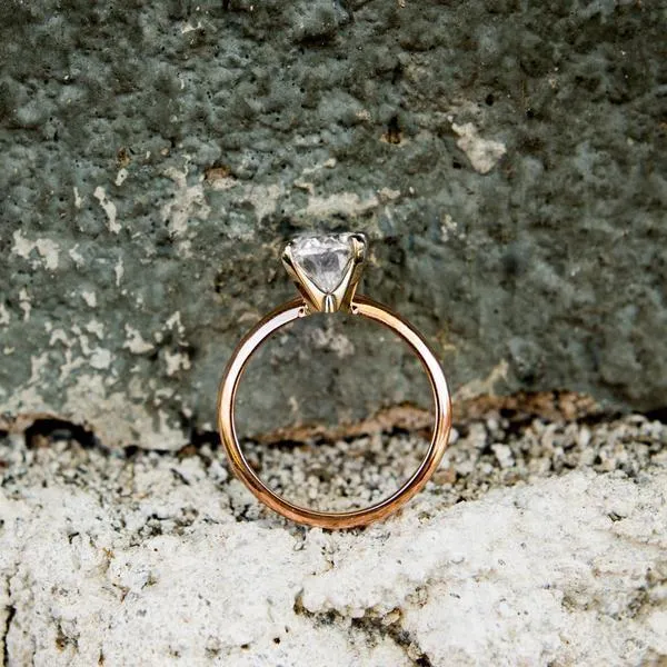 Fire Brilliance Rings Oval Center Stone 4 Prongs FANCY Solitaire Ring