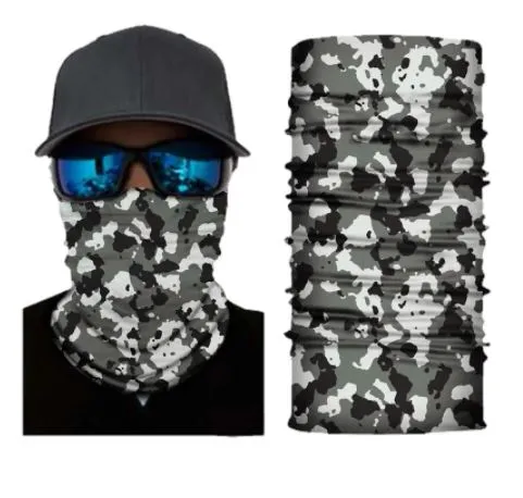 G182 Gray Camouflage Gaiter Mask polly Earrings