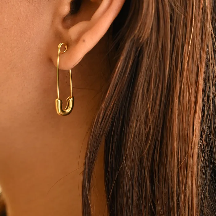 Jewelvers Earrings 18K GoldFilled Safety Pin Earrings for Women Jewelvers Earrings 18K GoldFilled Safety Pin Earrings for Women