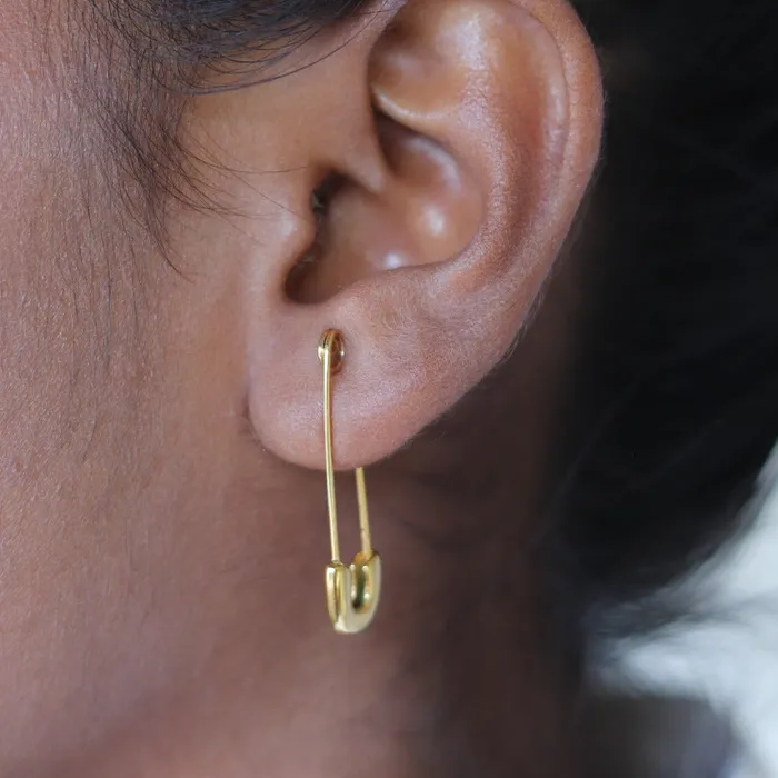 Jewelvers Earrings 18K GoldFilled Safety Pin Earrings for Women Jewelvers Earrings 18K GoldFilled Safety Pin Earrings for Women